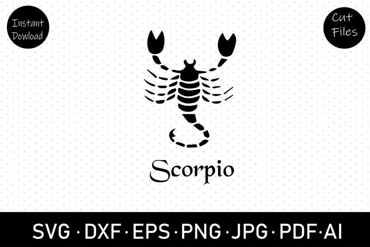 Creative digital illustration of astrological sign Scorpio. Eighth ...