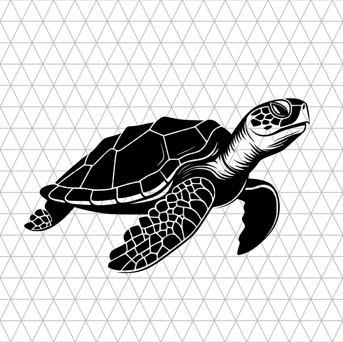 Sea Turtle SVG Vector Clip art Design Silhouette Clipart For Vinyl ...