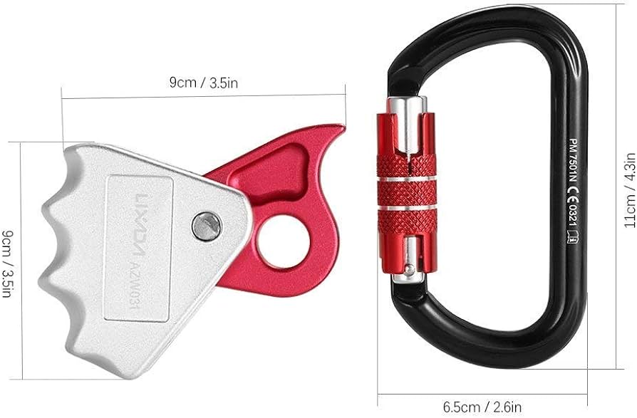 Lixada Rope Grab with 24KN Quick Lock Rock Climbing Fall Protection