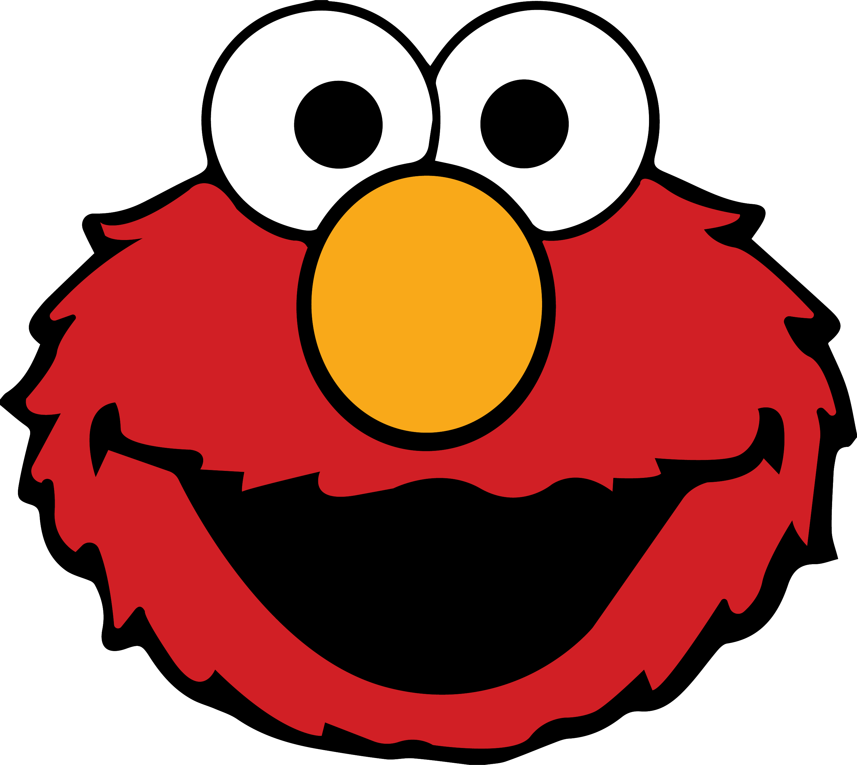 Sesame Street - Elmo (with chain & clip) - Clip Art Library