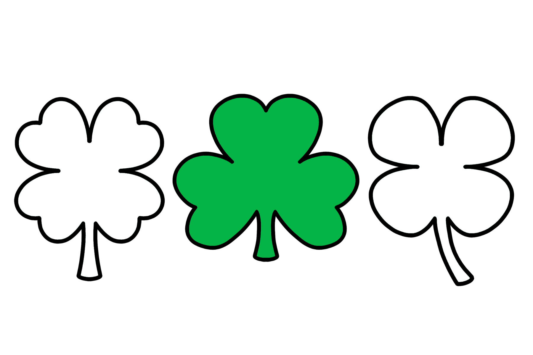 Printable Shamrock Template-PDF Digital Download Shamrock Kids Coloring ...