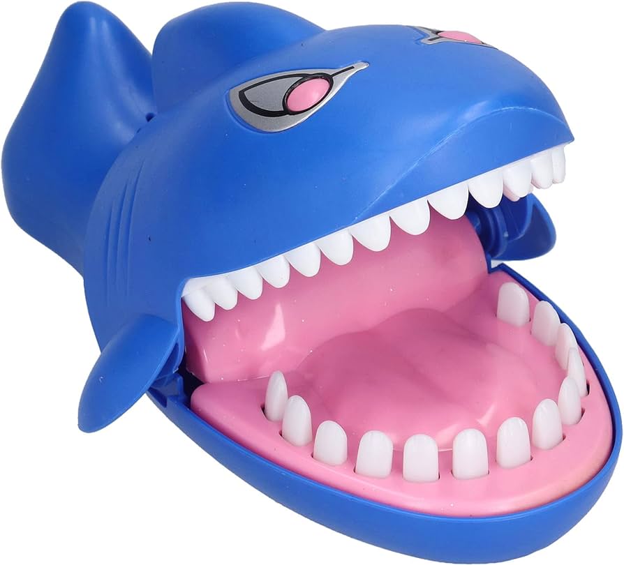 plplaaoo Bite Game Biting Finger Pressing Shark Teeth Trick Toys, Shark ...