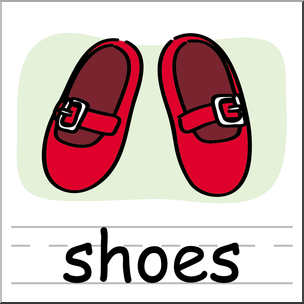 Clip Art: Basic Words: Shoes Color Labeled I abcteach.com - Clip Art ...