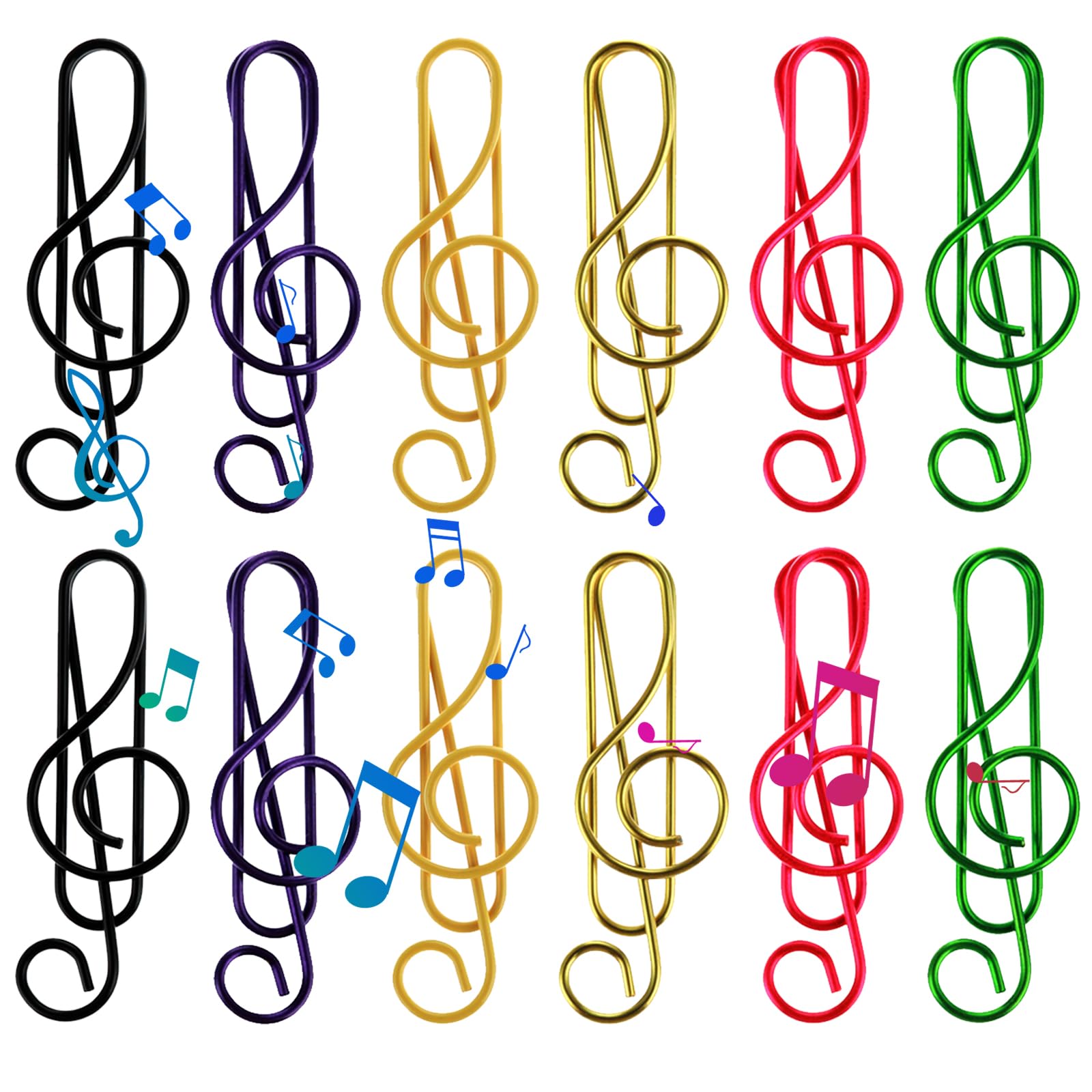 Amazon.com : Teaaha 50PCS Music Paper Clips Music Note Paper Clips ...