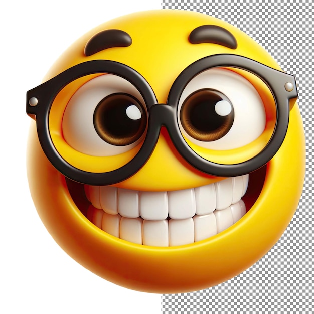 Premium PSD | Expressive elation isolated 3d emoji face on png ...