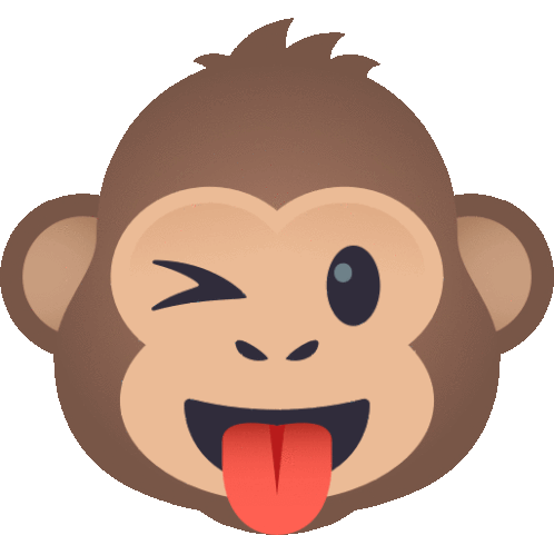 Stuck Out Tongue And Winking Monkey Monkey Sticker - Stuck Out Tongue ...