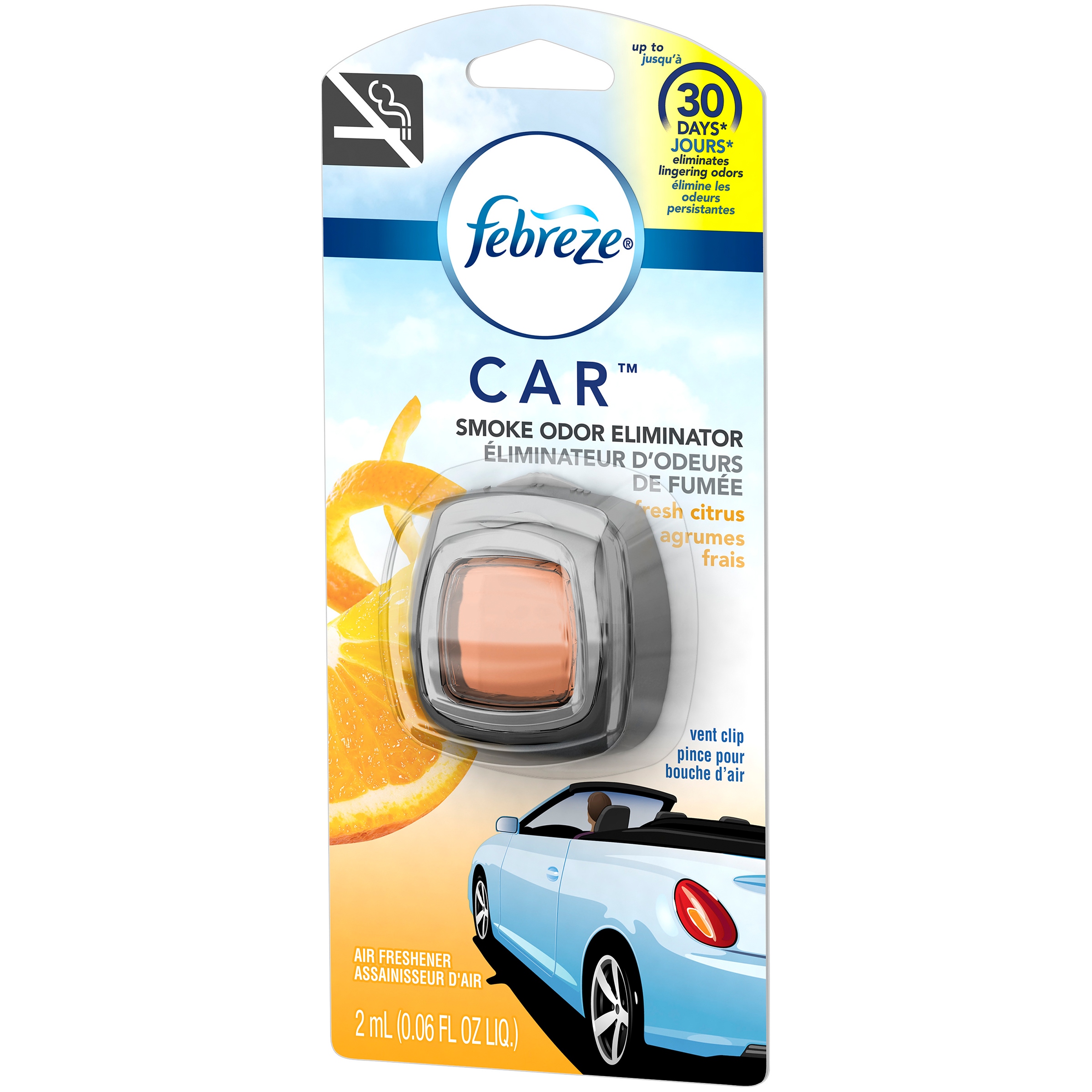 Amazon.com: Febreze Car Vent Clips Smoke Odor Eliminator, Fresh ...