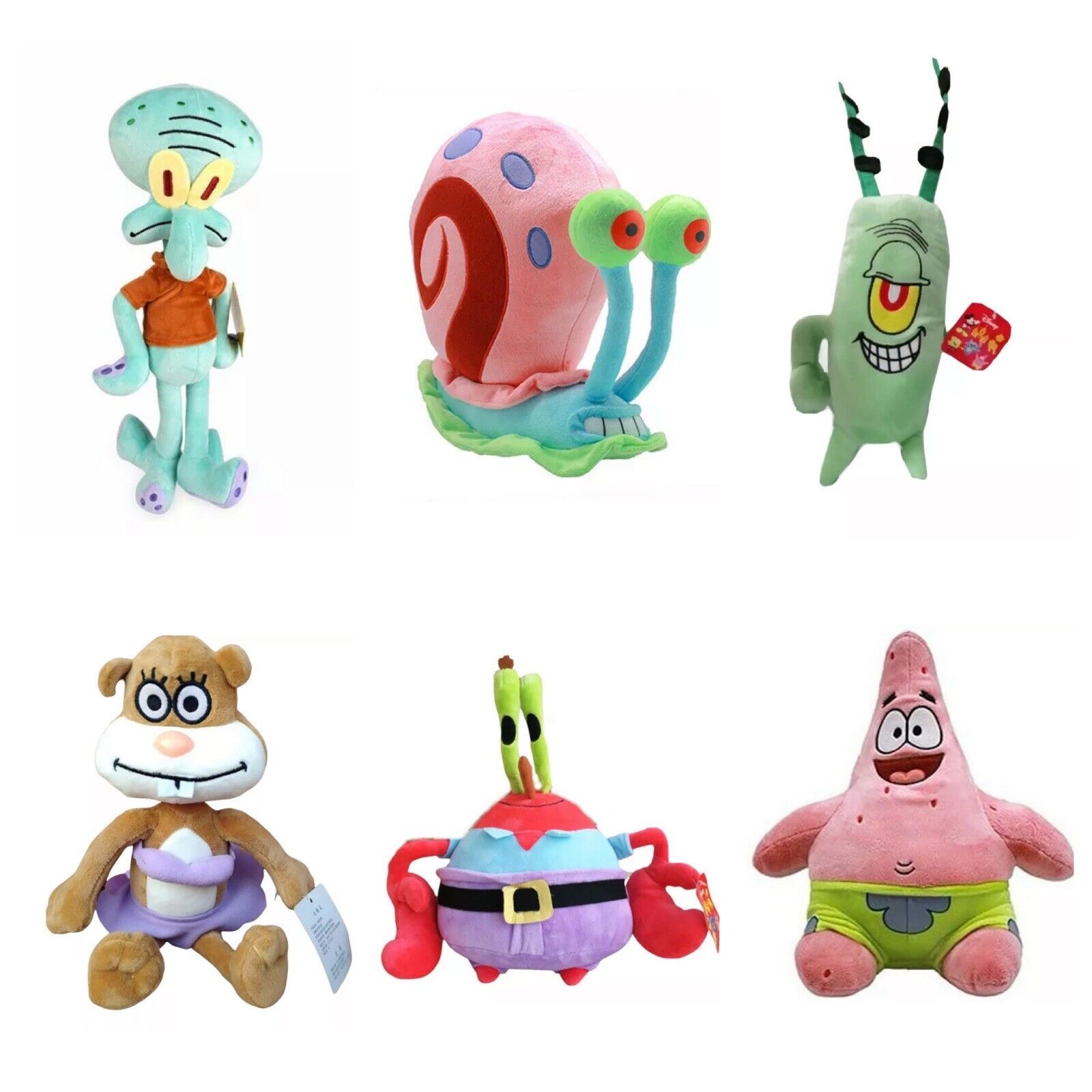 Kawaii Spongebobs Patrick Star Squidward Tentacles Cartoon Cute Dolls ...