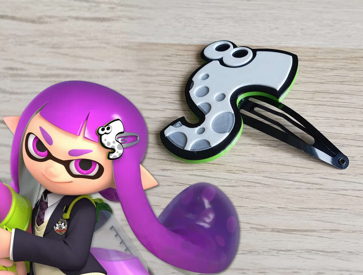 Splatoon Squid Hairclip von monsoonery | Kostenloses STL-Modell ...