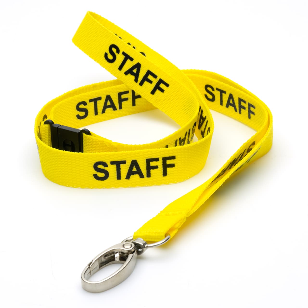 Black Staff Lanyards 15mm with Breakaway & Plastic Clip - The ...