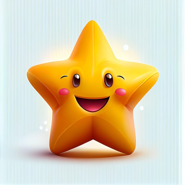 Premium Photo | Abstract emoji star illustration with isolated ...