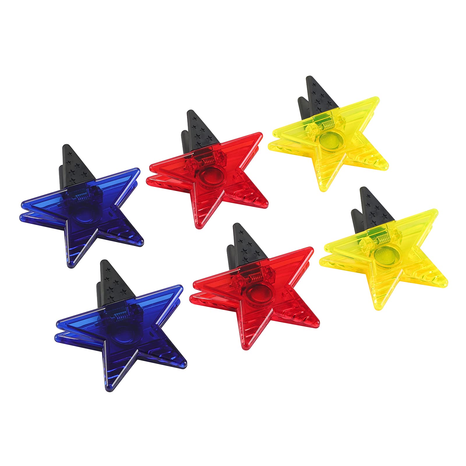 Star Shape Plastic Clips With Magnet For Fridge Notes Holder Megnet 