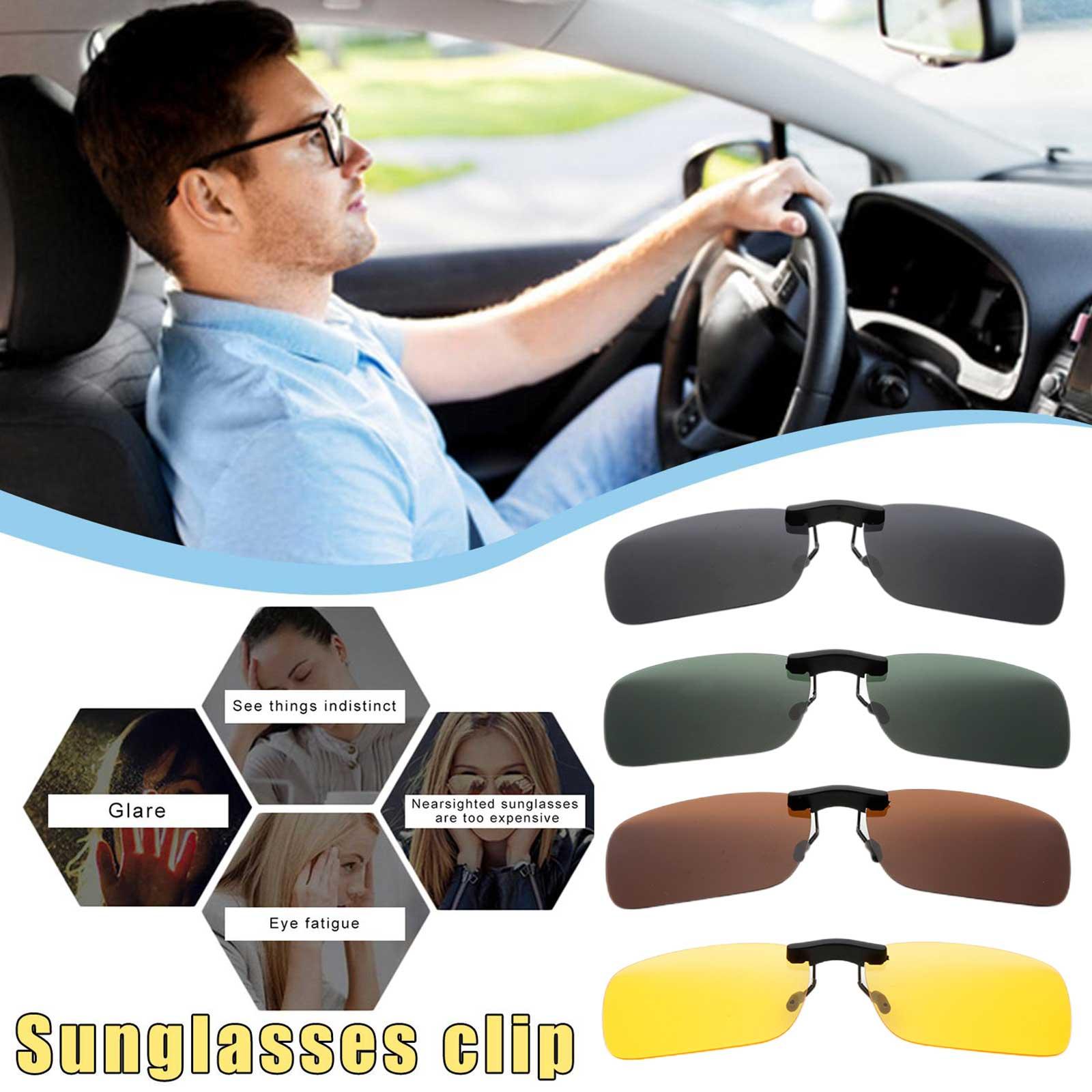 Mens Polarized Clip On Sunglasses Over Prescription and Reading ...