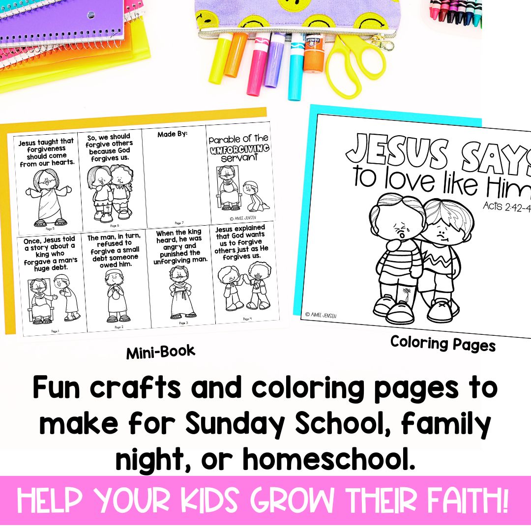 Jesus Taught About Forgiveness - Free Printables on Sunday School Zone ...