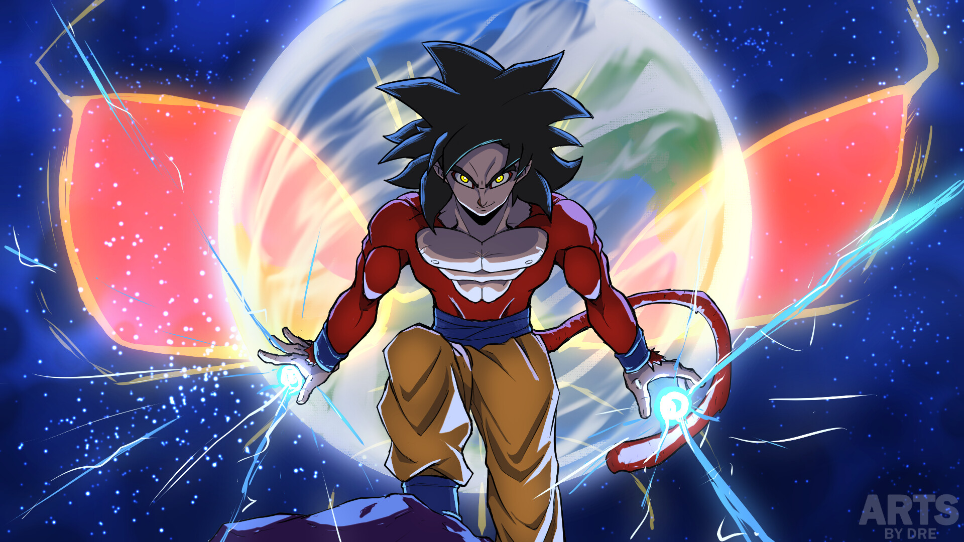 ArtStation - Super Saiyan 4 Goku - Clip Art Library