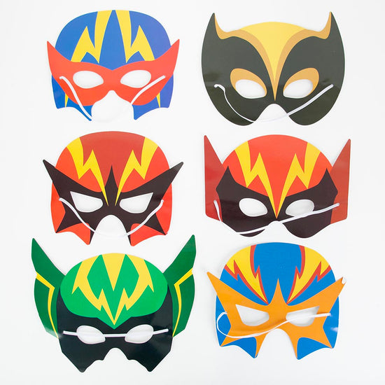 12 superhero masks - Clip Art Library