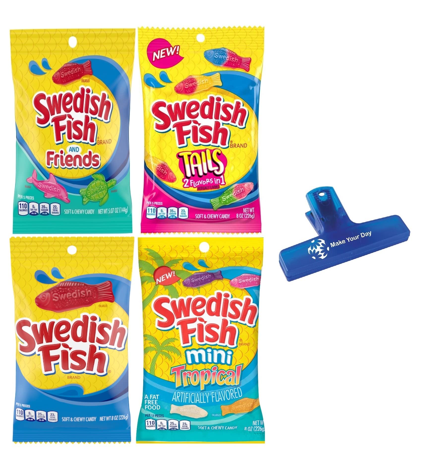 Amazon.com : SWEDISH FISH Variety, Friends, Tails, Original, and ...