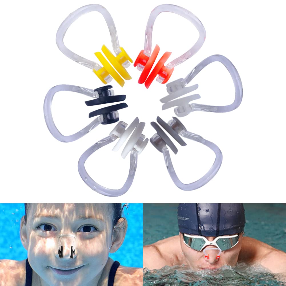 Pnellth Swimming Nose Plugs Silicone Nose Protector Reusable Waterproof ...