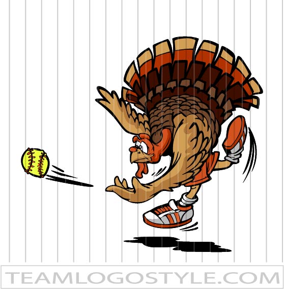 Clip Art Softball Turkey - Vector Clipart Thanksgiving Turkey - Clip ...