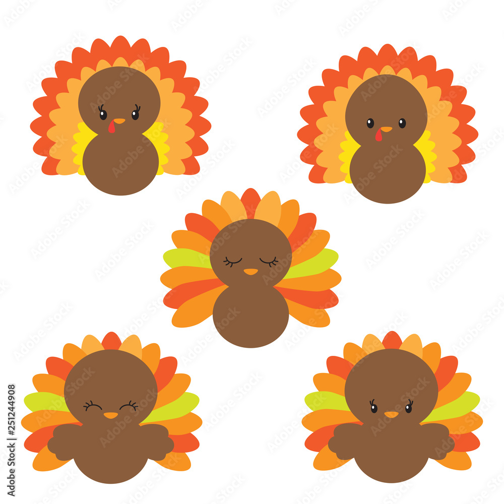 Thanksgiving turkey vector illustration clip art Stock Vector ...