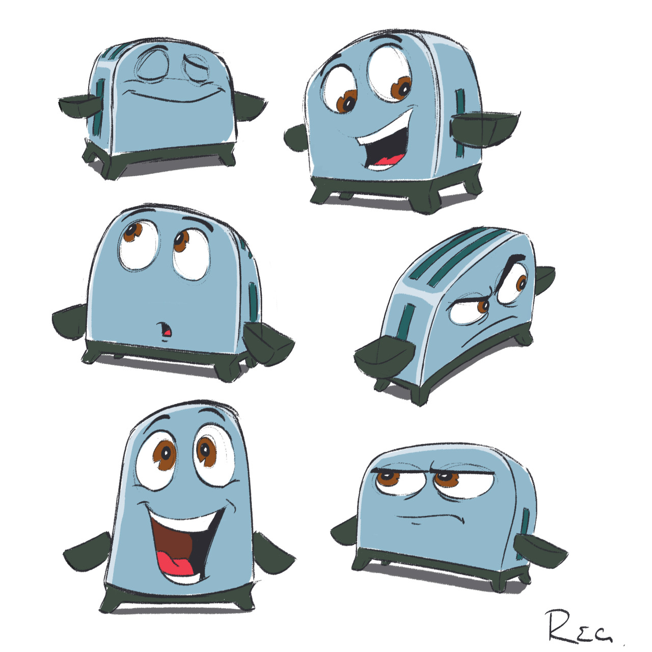 Art of Reg Isaac — A few quick Brave little toaster warm ups for ...