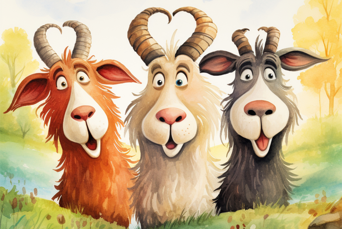 The Three Billy Goats Gruff | Fairy Tales | Bedtime Stories - Clip Art ...