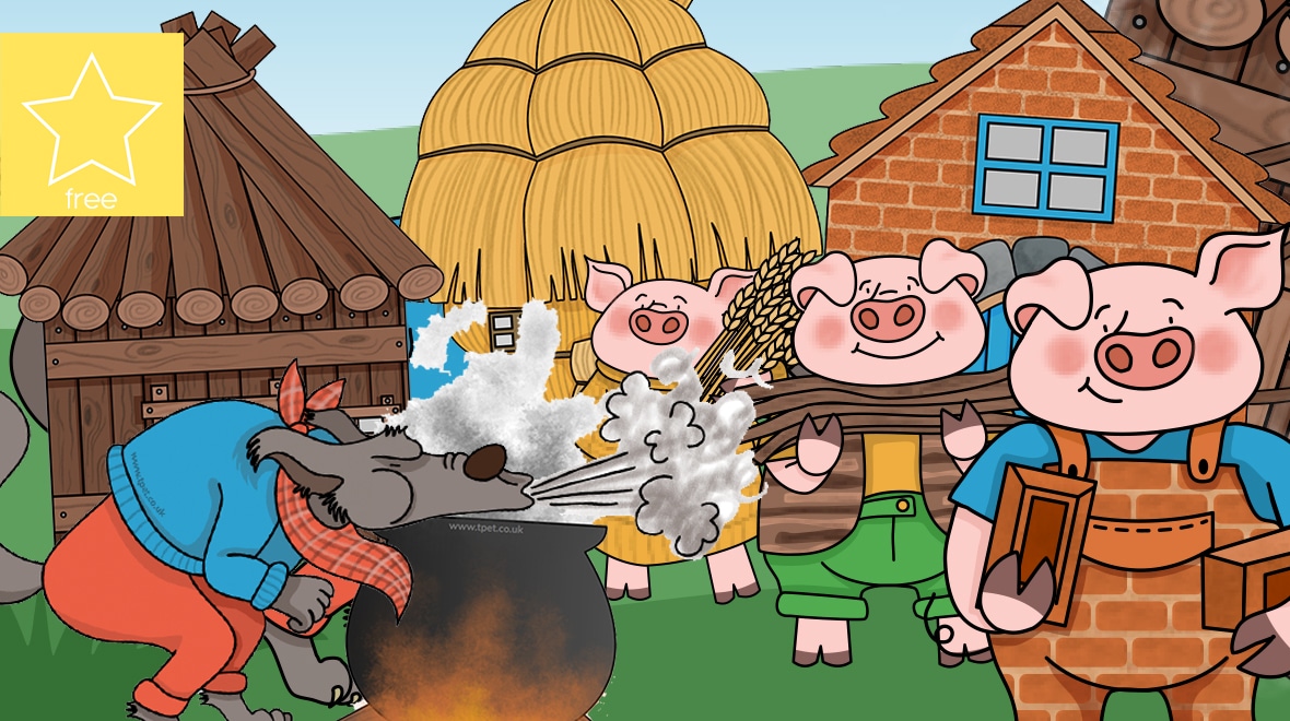 Three Little Pigs Word Mat - tinted - Printable Teaching Resources ...