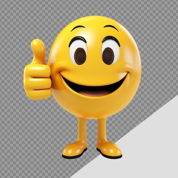 Thumbs Up Emoji Vector, Sticker Clipart An Angry Emoji Smiling And ...