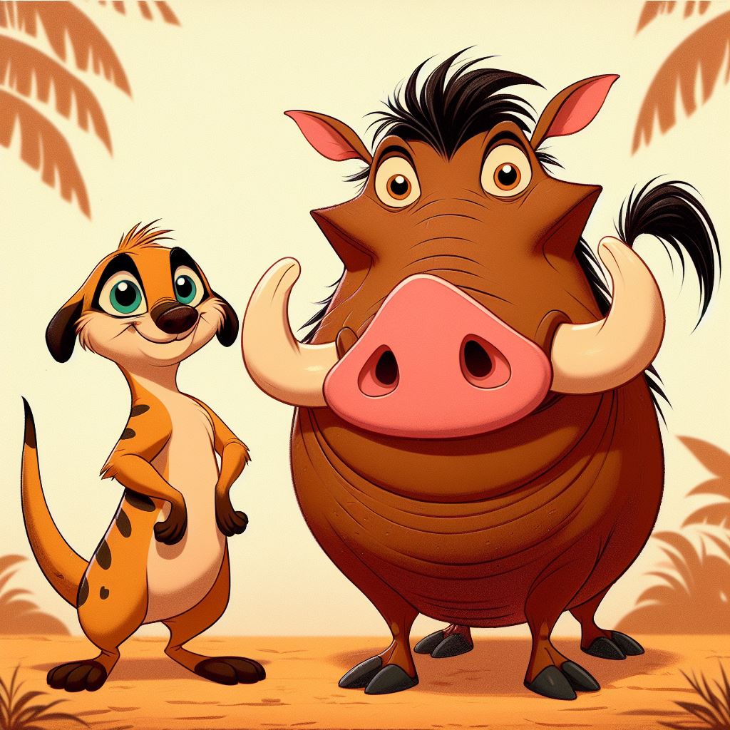 Timon, pumbaa, and simba from the lion king on Craiyon - Clip Art Library