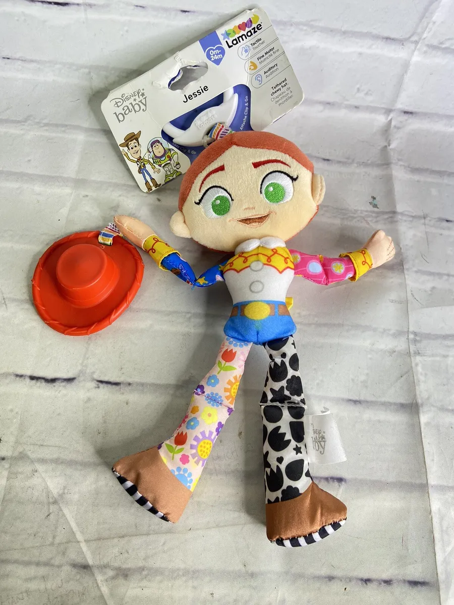 Lamaze Disney Baby Toy Story Clip & Go Jessie Crinkle Rattle Plush Doll ...