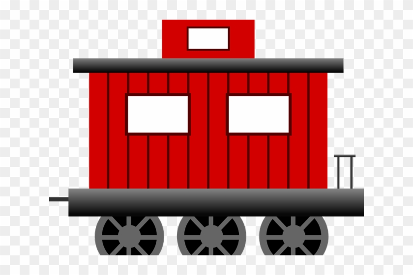 Premium Vector | This clip art features a red train caboose with ...