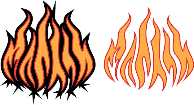 Premium Vector | Burning fire vector clip art isolated on ... - Clip ...