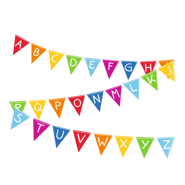 Pennant Banner A-Z School Start Paper 400 x 16 cm : Amscan Europe ...