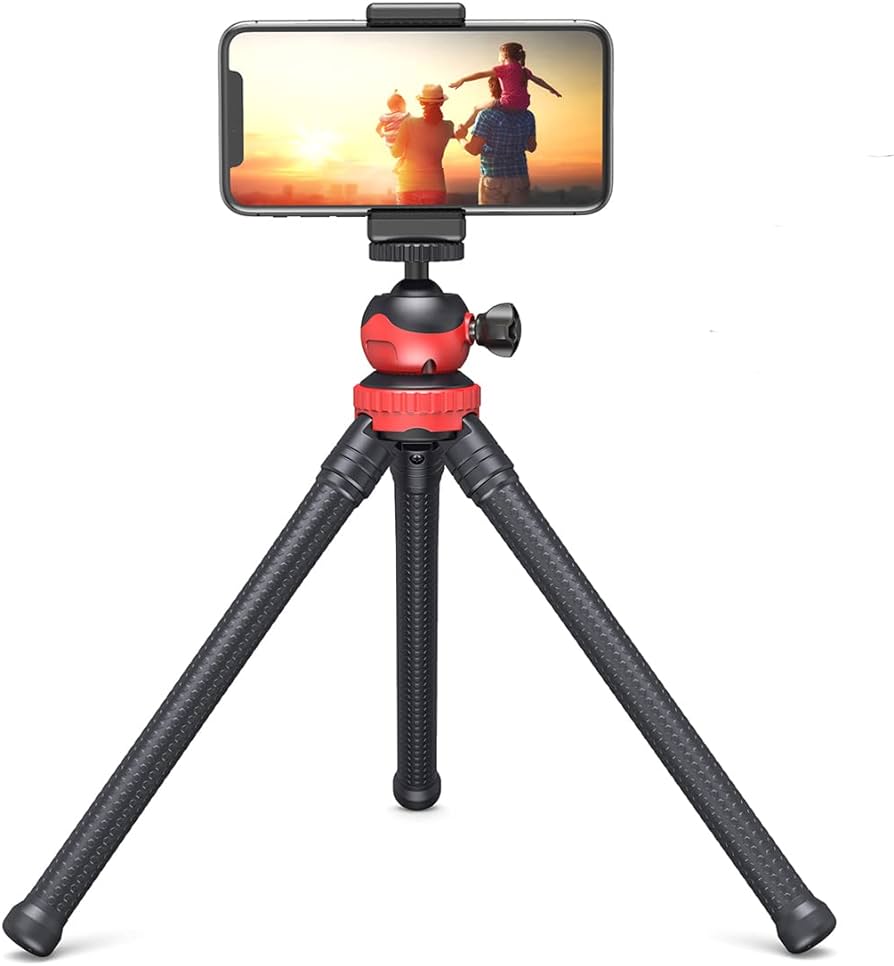 Mobile Phone Tripod Smartphone, Flexible Mini Camera Tripod with ...