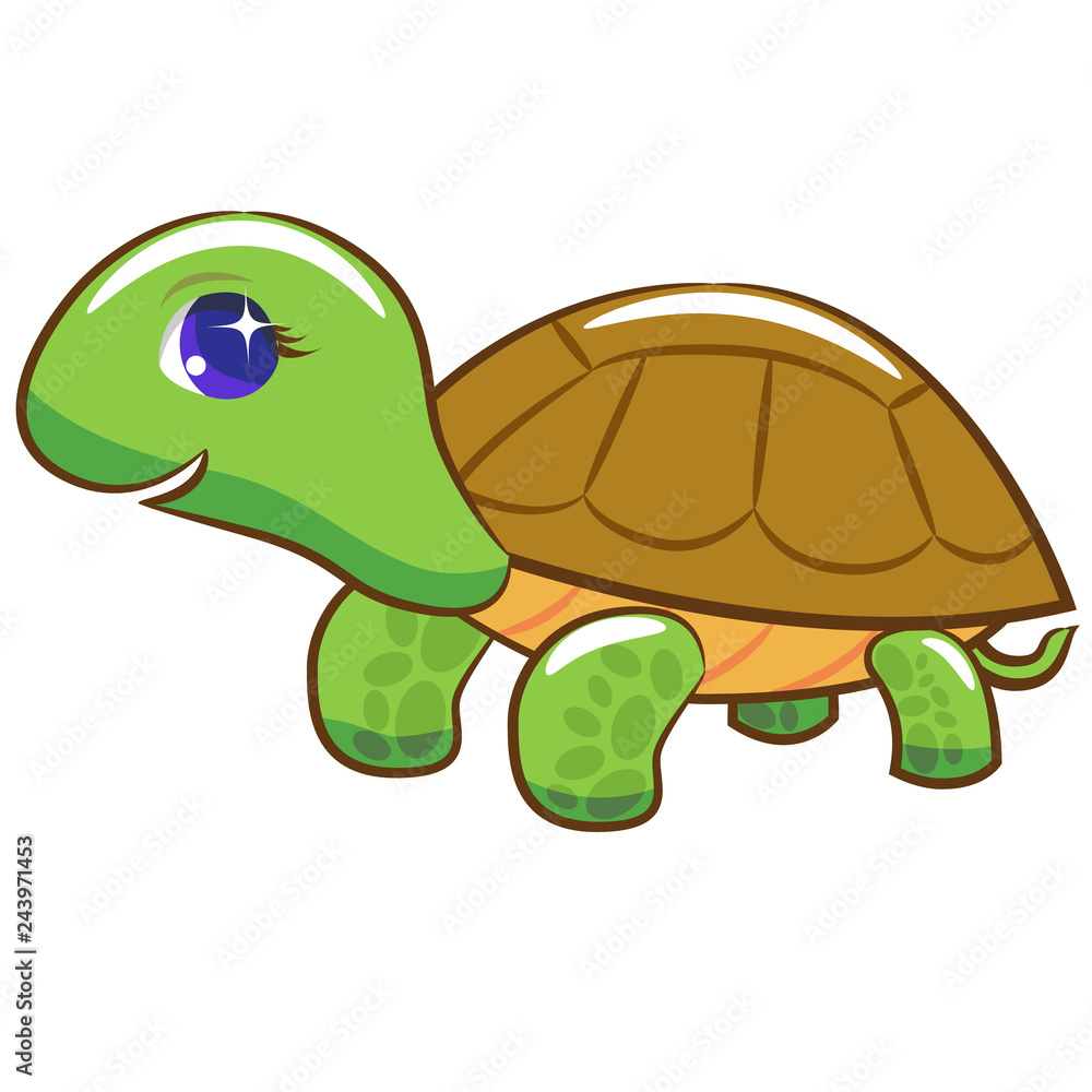 Turtle cartoon clipart Stock-Vektorgrafik | Adobe Stock - Clip Art Library