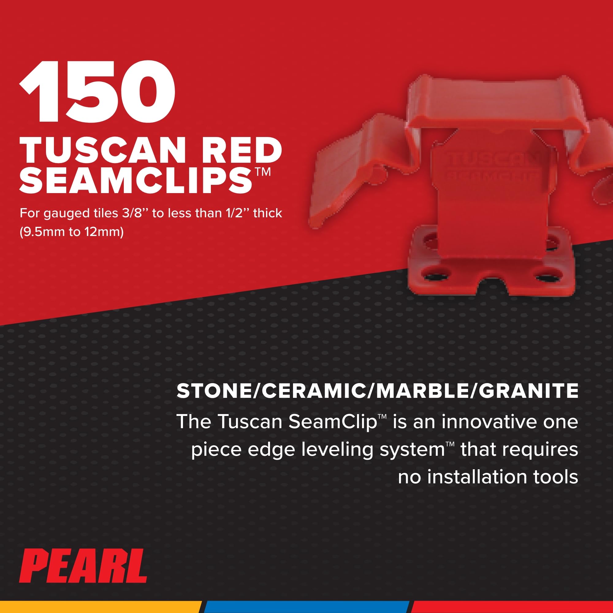 Amazon.com: Red Tuscan Seam Clip For Tiles - 3/8-1/2 Thick : Tools ...