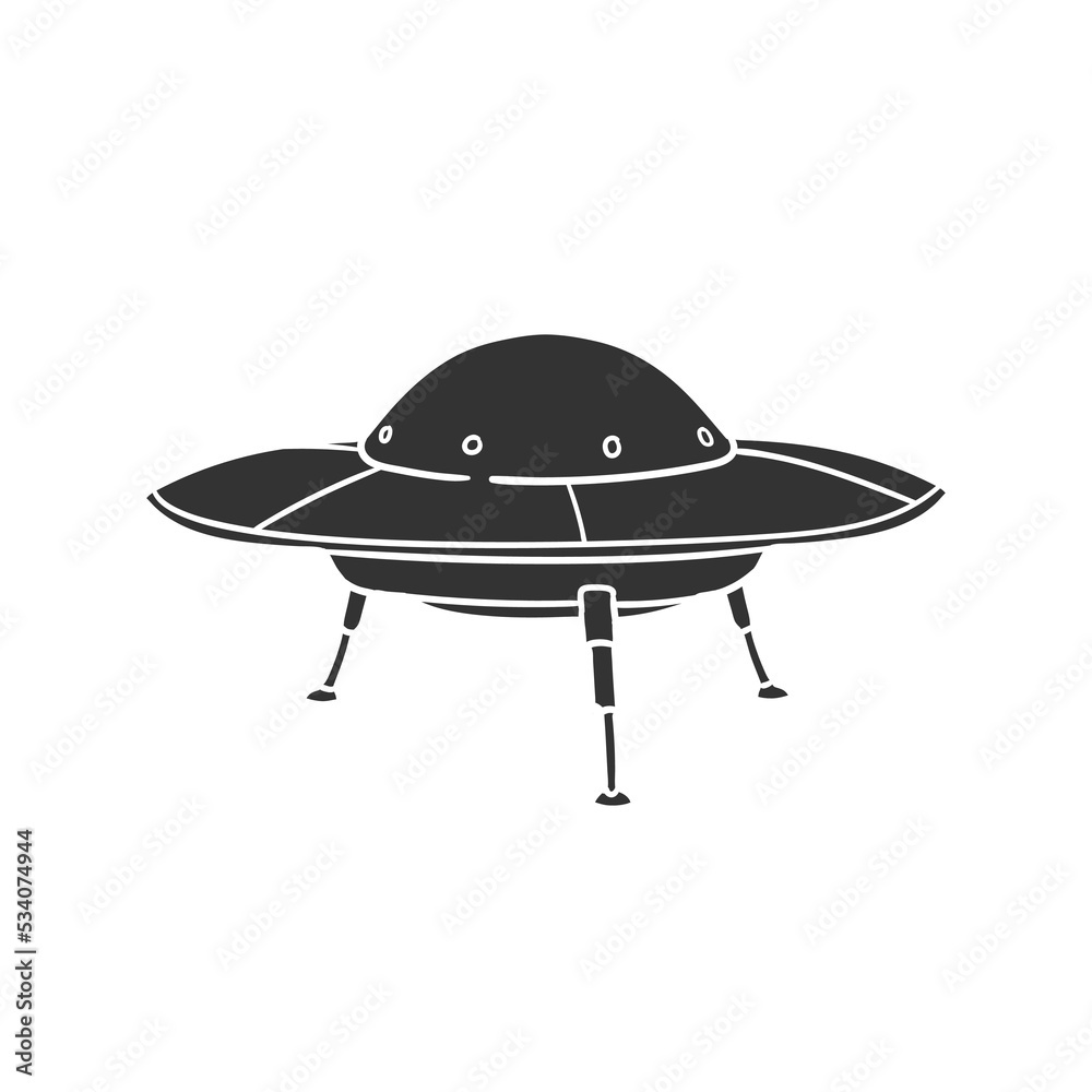 UFO Raumschiff Umriss Zeichnung Digital Clip Art für Scrapbooking ...