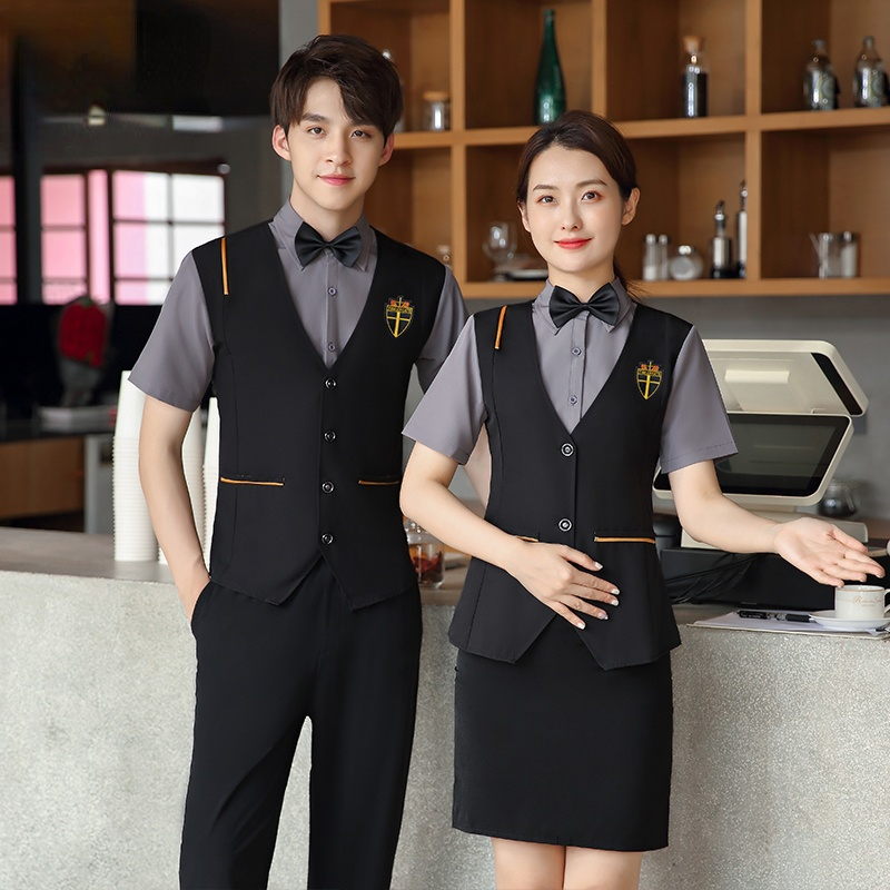 Hotel Waiter Uniform KTV Waitress Uniform Vest Shirt Suit Restaurant ...