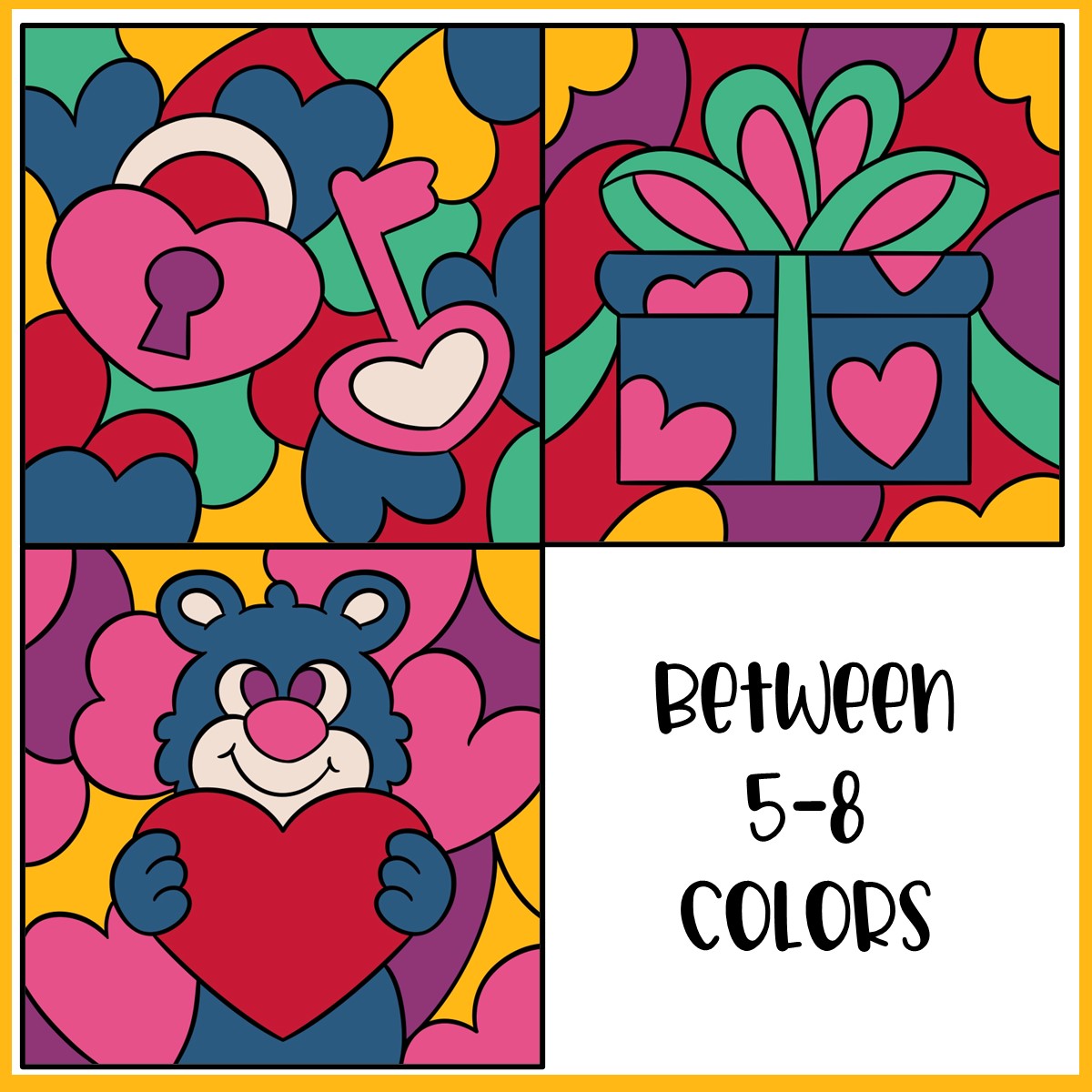 Valentines Day Color By Code Clip Art | Seasonal Clip Art, Color By ...