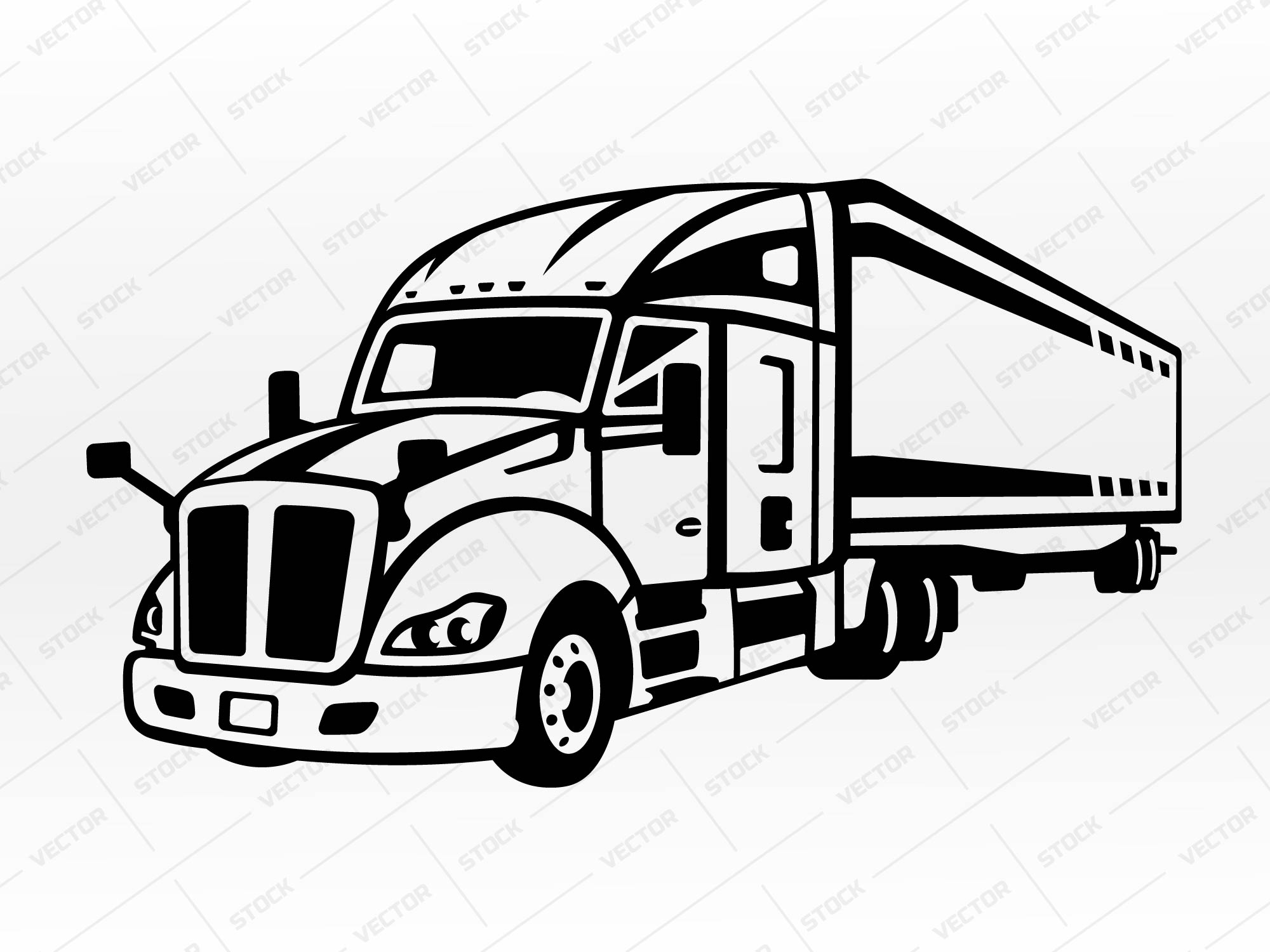 Semi Trucks Free Stock Vectors | Truck Silhouette Clip Art ... - Clip ...