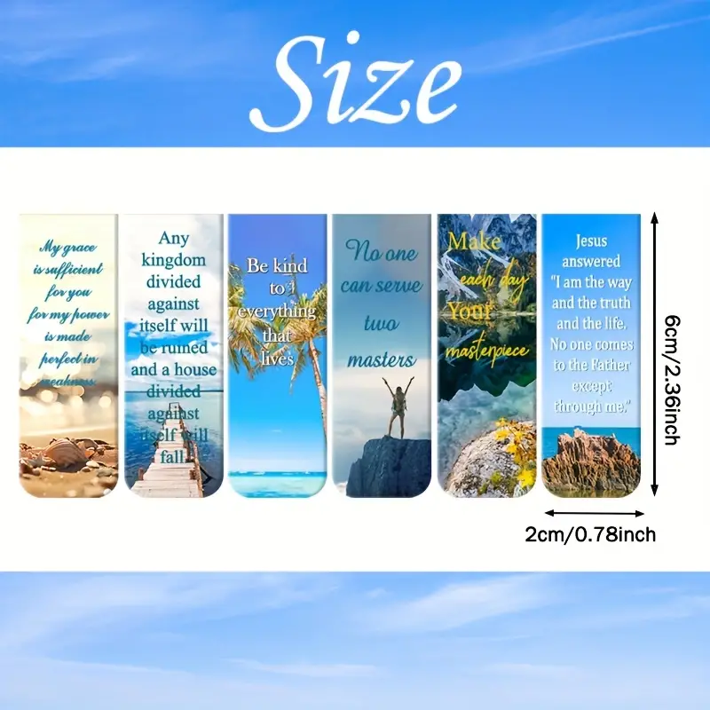 30 Pack Magnetic Bible Verse Book Marks Inspirational Book Page ...