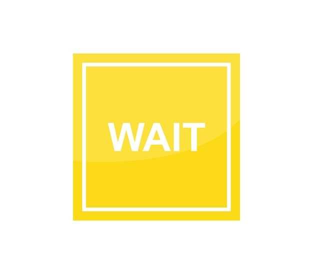 Wait Yellow Diamond Sign | Aluminum Signs - Sign Fever - Clip Art Library