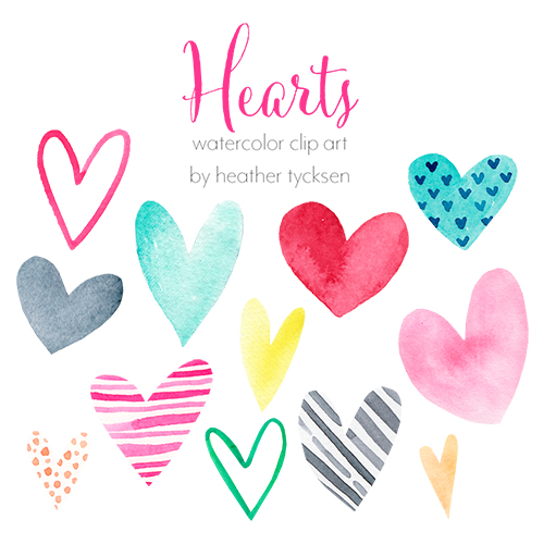 Free clip watercolor hearts, Download Free clip watercolor hearts png ...