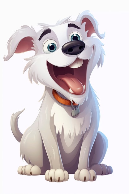 Free clip white dog cartoon, Download Free clip white dog cartoon png ...