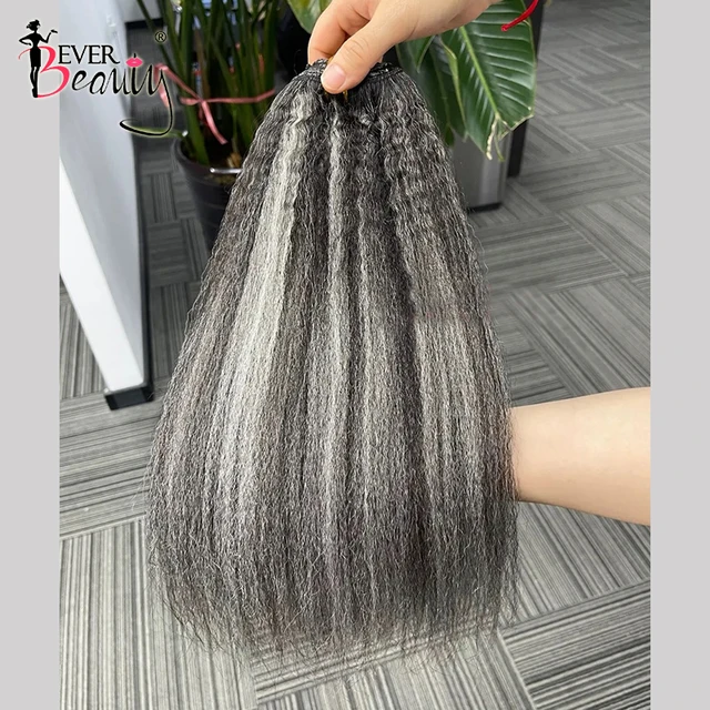 Full Shine Blonde Clip in Hair Extensions Real Human Hair White Blonde ...