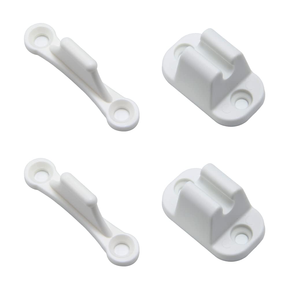 Sixfolo Pack of 2 Door Holder Caravan Nylon Door Stopper Clip Kit White ...