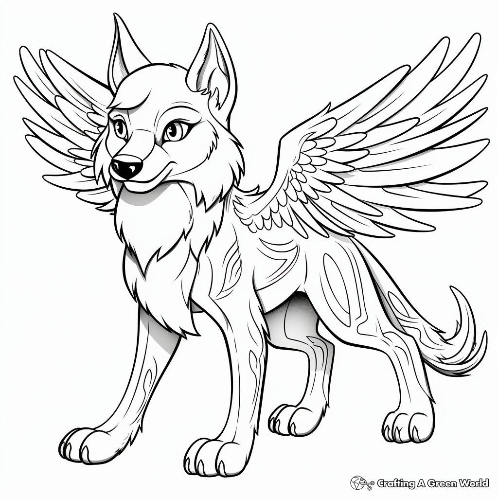 Wolves With Wings Coloring Pages - Free & Printable! - Clip Art Library