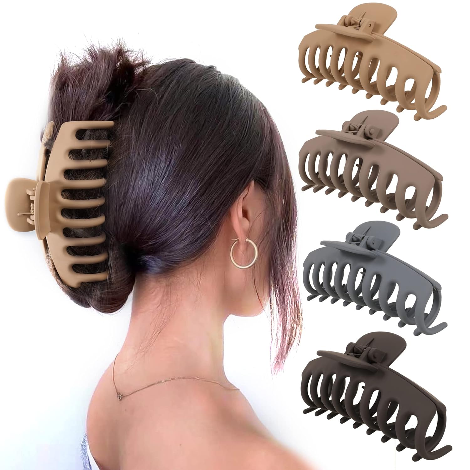 Ivyu Big Hair Claw Clips For Women Large Claw Clips For Thick Hair 