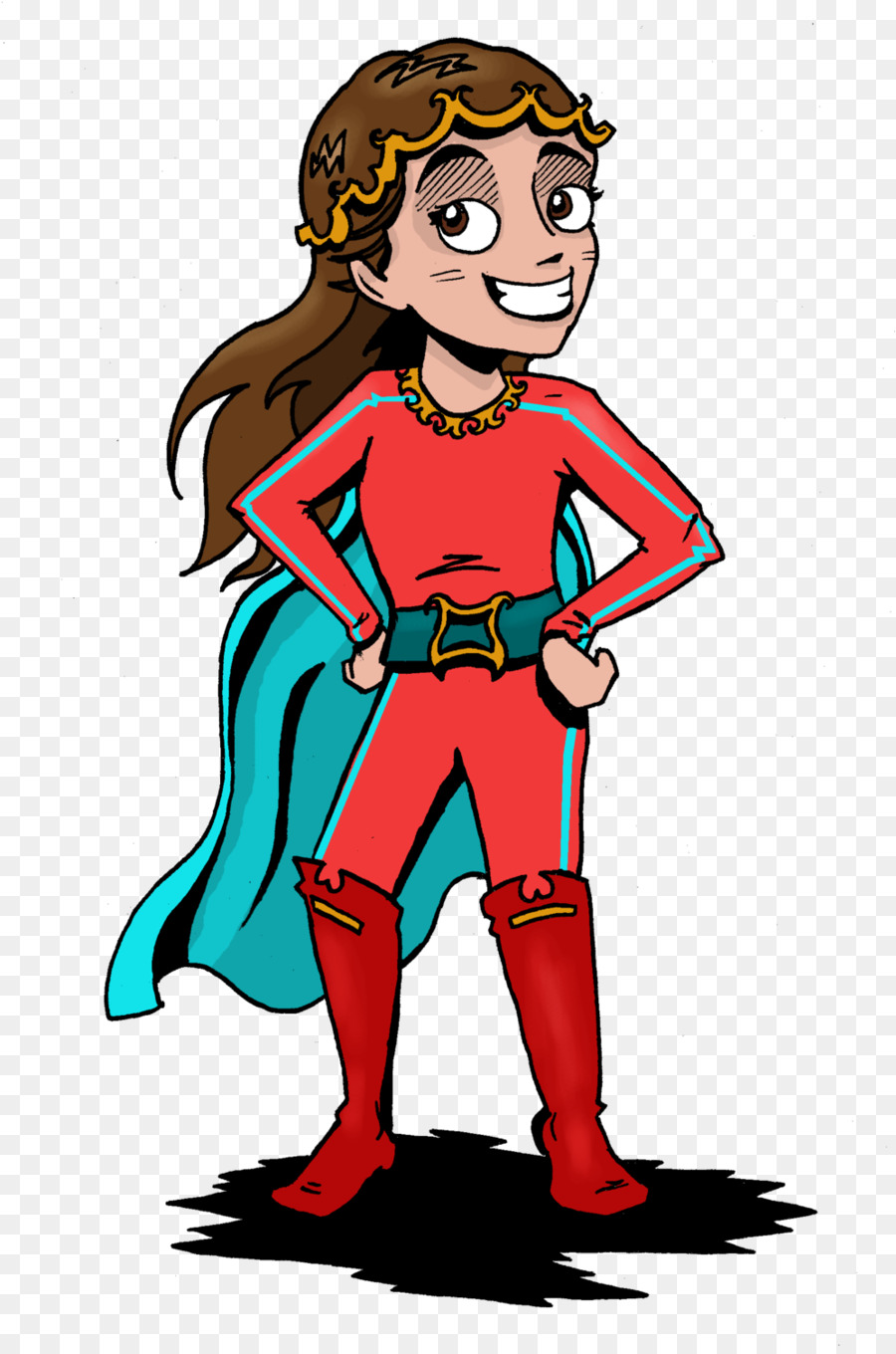 Wonder Woman - Cartoon illustration of Wonder Woman, a superhero ...