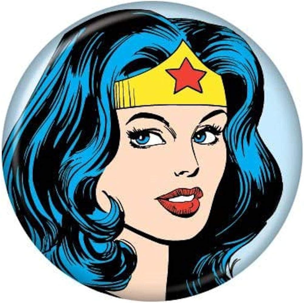 Amazon.com: Wonder Woman - Head - DC Comics - Pinback Button 1.25 ...